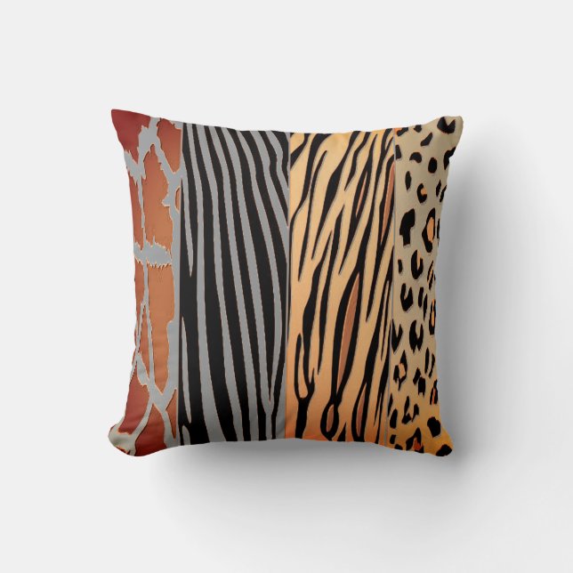 Dierprint zebra streep kussen (Voorkant)