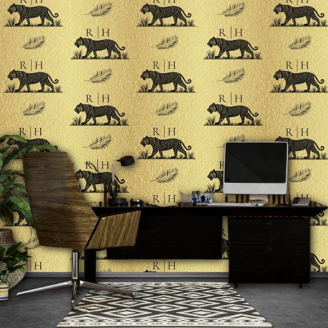 Dierprint Zwart Goud Behang (Creator heeft geüpload)
