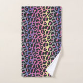 Dierprintpatroon met regenboogluipaard bad handdoek (Handdoek)