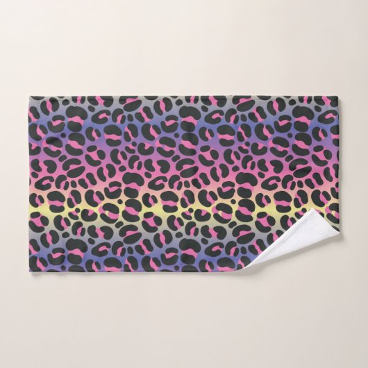 Dierprintpatroon met regenboogluipaard bad handdoek (Handdoek)