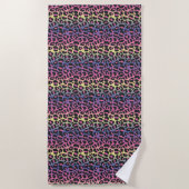 Dierprintpatroon met regenboogluipaard strandlaken (Voorkant)
