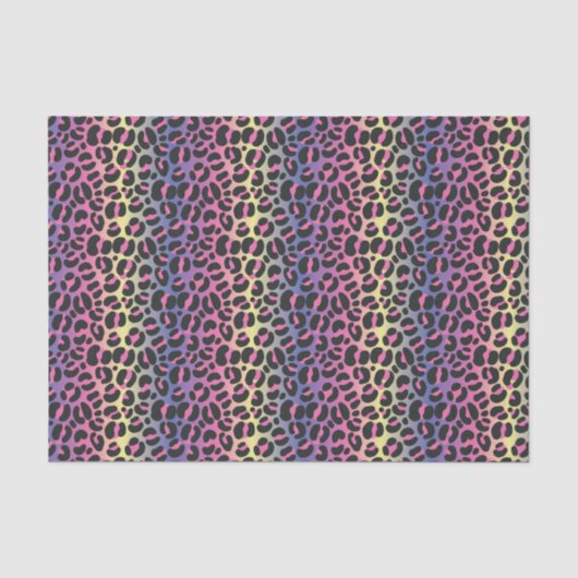 Dierprintpatroon met regenboogluipaard tissuepapier (Voorkant)