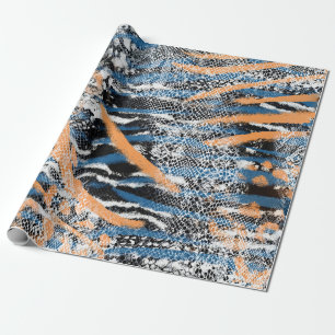 Dierprintpatroon van wilde dieren cadeaupapier