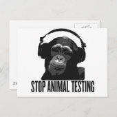 dierproeven stoppen briefkaart (Voorkant / Achterkant)