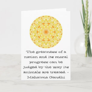 dierrechtenquote - Mahatma Gandhi Kaart