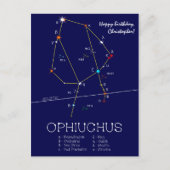 Dierriem sterrenbeeld Slangendrager Briefkaart (Voorkant)