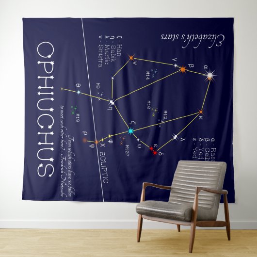 Dierriem sterrenbeeld Slangendrager Wandkleed (In Situ (horizontaal))