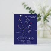 Dierriemconstellatie Slangendrager Briefkaart (Staand voorkant)