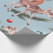 dierschets schema met hertendenpijnbomen en twi cadeaupapier (Hoek)