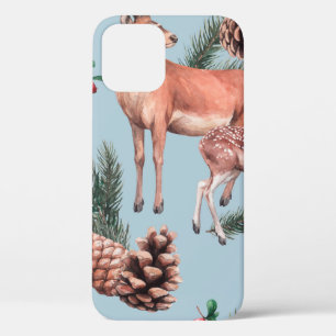 dierschets schema met hertendenpijnbomen en twi Case-Mate iPhone case