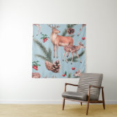 dierschets schema met hertendenpijnbomen en twi wandkleed (In situ)