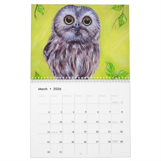 Dierschilderijen Kalender (Mar 2026)