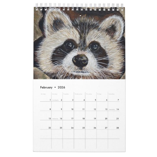 Dierschilderijen van Kirsten Sneath Kalender (Feb 2026)