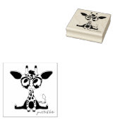 Diersignatuur Giraffe Rubberstempel (Gestempeld)