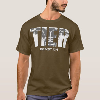 Dierspieren beest op gym Motivation Fitness Sayin T-shirt