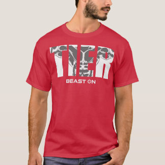 Dierspieren beest op gym Motivation Fitness Sayin T-shirt