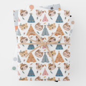 Dierstip en regenbogen inpakpapier vel (In situ)