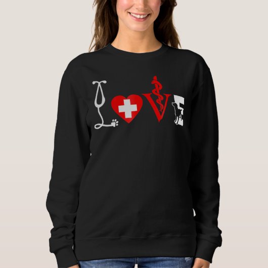 Diertechicus T-shirts Liefde Dieren Dierenarts Tec (Voorkant)