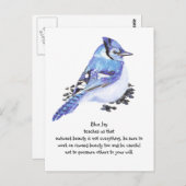 Diertemblauw Jay Inspirerend Natuur Guide Briefkaart (Voorkant / Achterkant)