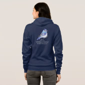 Diertemblauw Jay Inspirerend Natuur Guide Hoodie (Achterkant volledig)