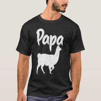 Dierthema Vaders Dag T-shirt Cute Papa Llama Anima