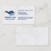 Dierverzorging | Logo met rennende hond Visitekaartje (Voorkant / Achterkant)