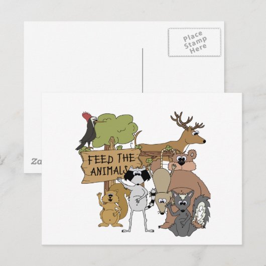 Diervoeders Briefkaart (Voorkant / Achterkant)