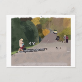 Diervoeders voor de vogels Glasgow Scotland briefk Briefkaart