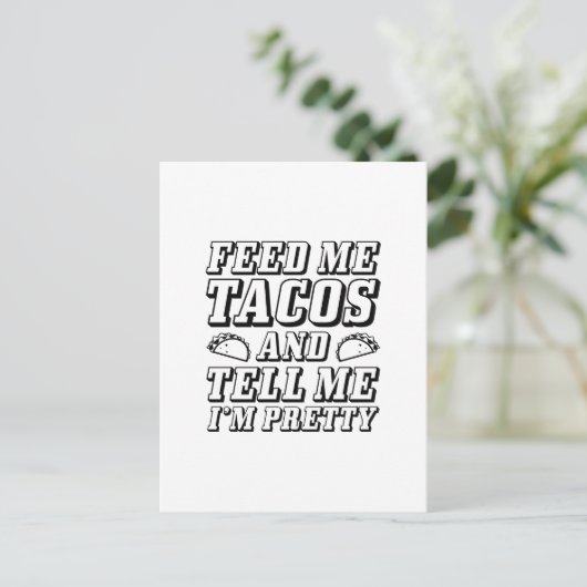 Diervoeders voor mij Tacos Briefkaart (Staand voorkant)