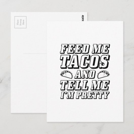 Diervoeders voor mij Tacos Briefkaart (Voorkant / Achterkant)