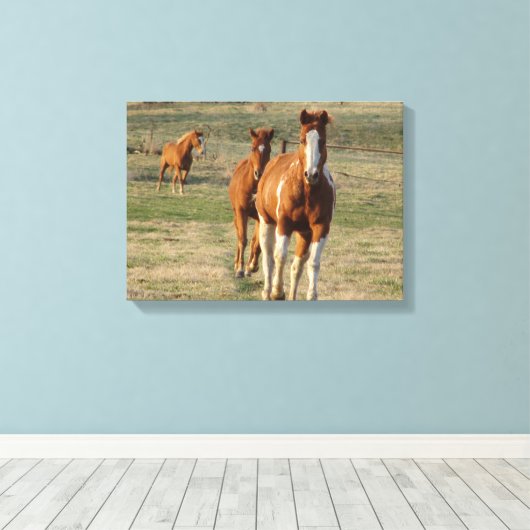 Diervoedertijd Canvas Afdruk (Insitu (Houten vloer))