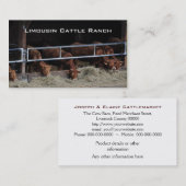 Diervoeding in een open schuur visitekaartje (Voorkant / Achterkant)