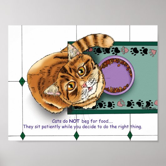 Diervoeding me Cat Poster (Voorkant)
