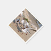 Diervogel Zwarte kuilen op het strand Servet (Hoek)