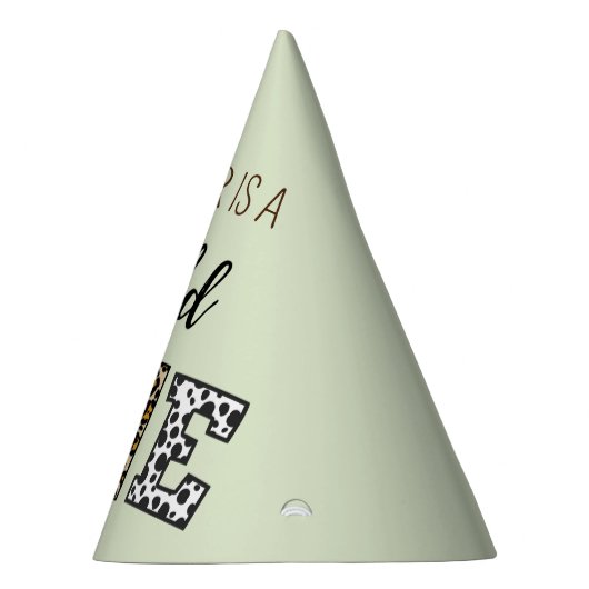 Diervorm kalligrafie wild een feesthoedjes (Rechts)