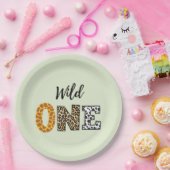 Diervorm kalligrafie wild een Papier Bord (Feest)