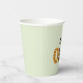 Diervorm kalligrafie wild een papieren bekers (Rechts)