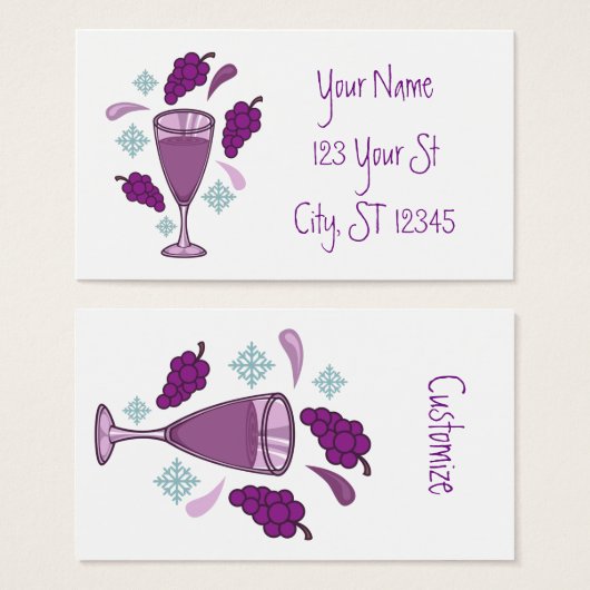 Dierwijn Drink Holiday Thunder_Cove Visitekaartje (Voorkant /achterkant)