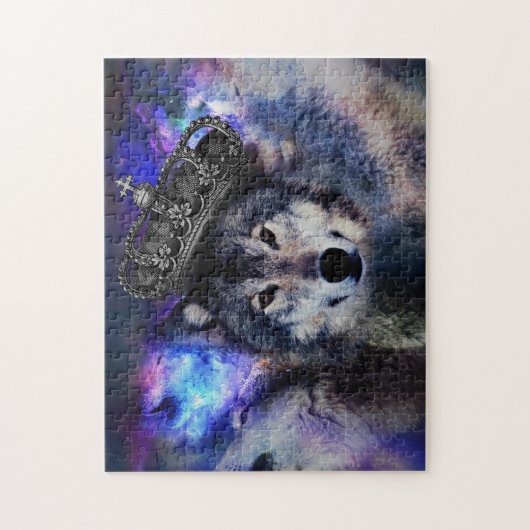 Dierwolf in kroon legpuzzel (Verticaal)