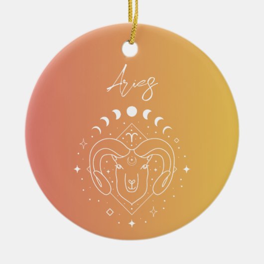 Dierzodiale horoscoopsterbordgradiënt keramisch ornament (Voorkant)