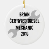 Diesal Mechanics hebben grotere gereedschappen! Keramisch Ornament (Achterkant)