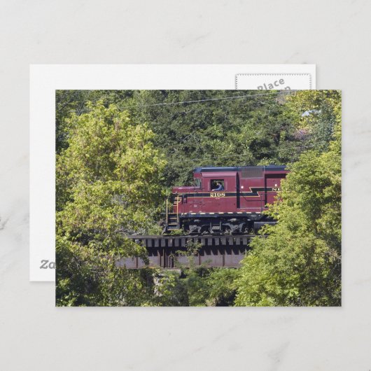 Diesel 2198 over de bomen briefkaart (Voorkant / Achterkant)