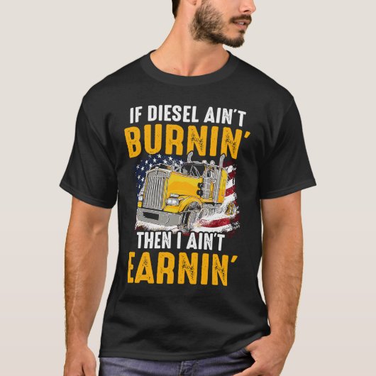 Diesel Ain Burnin Trucker verdient geen US Tru T-shirt (Voorkant)