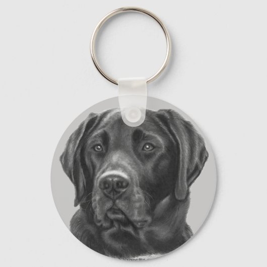Diesel, Black Labrador Retriever Sleutelhanger (Voorkant)