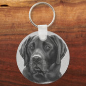 Diesel, Black Labrador Retriever Sleutelhanger (Voorkant)