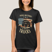 Diesel Brothers Flag All American Truck Seal T-shirt (Voorkant)