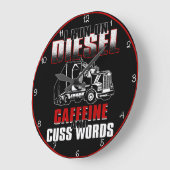 Diesel, Cafeïne, Cuss woorden" Trucker Grote Klok (Hoek)