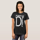 Diesel Car Mechanic quote Ze wil D Diesel T-shirt (Voorkant volledig)