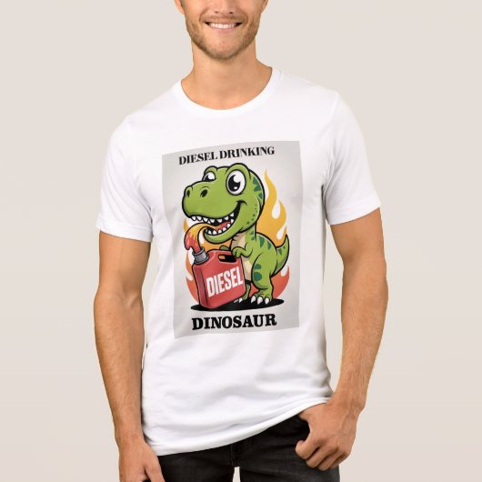 diesel-Drink dinosaurus Tri-Blend Shirt (Voorkant)