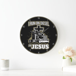 Diesel en Jezus Trucker Grote Klok